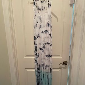 Red Haute tie dye Maxi Dress MED